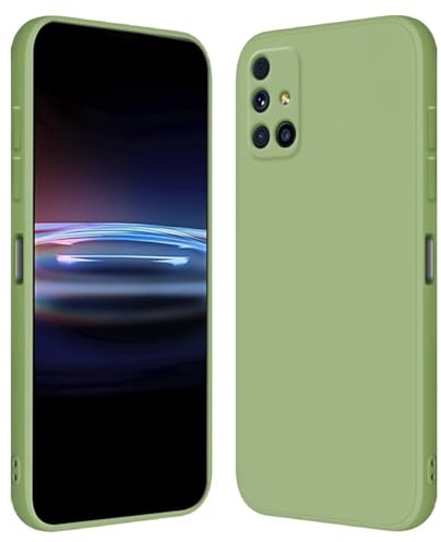 RankOne Hülle für Samsung Galaxy M51 (6.7 Inches) Weiche TPU Silikonhülle - Matcha Grün