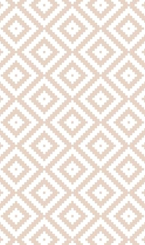 DobleUve Estudio Alfombra Vinílica Rombo 08 | Beige | 100x100 cm | Alfombra Cocina Lavable Antideslizante | Alfombra Vinilica | Suelo Vinílico | Alfombra Vinilo Salón