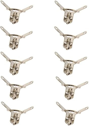 Lager-Türscharniere, Scharniere, Viertelkreisscharnier, 90° Zwinge Federtürscharnier für Schmuck Weinkiste Woodenr Humidor Boxen Weinkiste (Farbe: Silber, Größe: 22 x 28 mm) (Farbe: einfarbig, Größe: