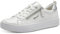 Tamaris Comfort Femmes Baskets Plates avec Fermeture éclair Loisirs, Blanc (Blanc Patent), 40 EU