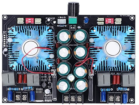 Digital Power Amplifier Board, 2 Channel Audio Amplification Module with Cooling Fan TDA8954TH