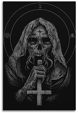 Satanischer dunkler Okkultisten-Poster, dekoratives Gemälde, Leinwand-Wandposter und Kunstdruck, modernes Familienschlafzimmer-Dekor-Poster, 40 x 60 cm