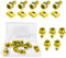 Motorcycle Battery Terminal Nut and Bolt Kit ，Machine Hexagon bolts Screw for ATV Vehicle, Scooter, Motorcycle,Quad Bike M6x12mm 10 Pack (Gold)