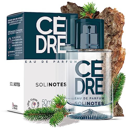 SOLINOTES Cedarwood Parfum pour Hommes - Eau De Parfum | Fragrance Boisée Raffinée et Apaisante - Fabriqué en France - Vegan - 50 ml
