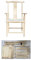 Holz Esszimmerstuhl,Holzstuhl mit Armlehnen, Massivholz-Sessel,Chinesische Möbel Orientalische Stühle,für Esszimmer und Wohnzimmer(Montage erforderlich)