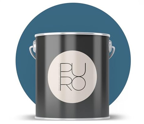 livingwalls PURO Premium Peinture murale c3004 – Peinture de peintre à très haut pouvoir couvrant – Peinture d'intérieur mate de qualité supérieure en bleu – 2,5 l
