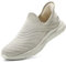 STQ Zapatos Mujer Deportes Slip-on Sin Cordones Ligero Zapatillas Fascitis Plantar Slip on para Correr Caminar Marrón Claro 40 EU/8.5 US