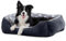 FURTIME Hundebett Kleine Hunde Hundekorb Waschbar Hundekörbchen rutschfeste Hundebetten Flauschig Hundematratze mit Erhöhte Ränder Weiches Hundesofa für Hunde Katze M(63x53x20cm) Schwarz/Sterne