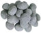 Piedras de cerámica para chimenea, 24 piezas, piedras redondas de lava, troncos de gas, para chimeneas y hogueras interiores y exteriores, piedras decorativas para paisajismo (gris)