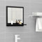 Coavain Miroir de Salle de Bain Noir 40x10.5x37 cm Aggloméré Style Contemporain Etagère pour Ranger Les Produits de Bain et de Toilette Facile à Nettoyer Décoration de Salle de Bain