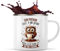 Mug prénom personnalisable | Tasse personnalisée humour fun idée cadeau collègue surnom métier (Tasse Métal, Féminin, Chouette Grain)