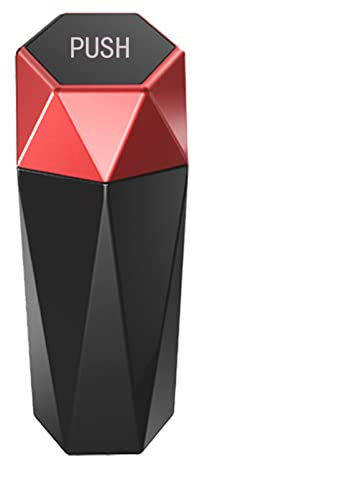 DIIDIIFF Innen-Mülleimer, Mini-Presstyp, Auto-Getränkehalter, Mülleimer, Rhombus-Aufbewahrungsbox, Mülleimer mit Deckel