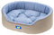 Ferplast Hundebett Dandy, abnehmbares, waschbares Kissen, Baumwollbezug mit weicher Polsterung, Bett für mittelgroße Hunde, 80 x 55 x H 18 cm, Hellblau