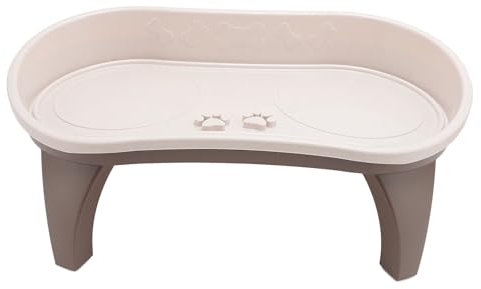 Elevated Pet Feeder Tray, Raised Dog Bowl Stand Anti Slip Spine Raised Feeder Tray with Splash Guard Elevated Cat Food Bowls for Cats and Dogs
