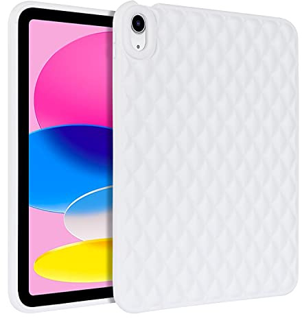iPad Back Case Only For Apple iPad 10th Generation 10.9'' Released in 2022 and Model Numbers are A2757, A2777, A2696. Only Back Cover (White)
