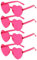 Sprinlot Herz Sonnenbrille Dunkelrosa, Herz Party Brillen Rosa, Heart Shaped Brille, Brille Herzform 3