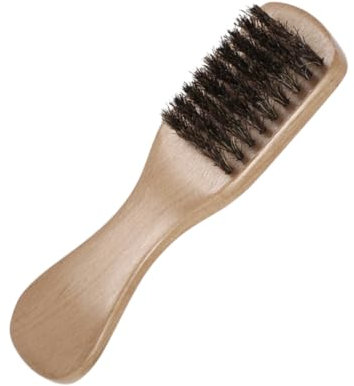 Bartbürste mit Holzgriff, Khakifarbene Bürste für Männer