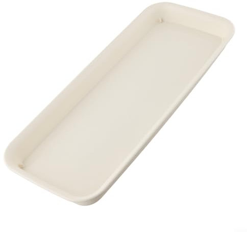 Sottovaso per piante in resina robusta, con efficace drenaggio, design rettangolare, perfetto per vari usi di giardinaggio (beige, M)
