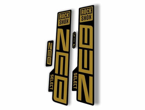Gabel Ersatz Aufkleber kompatibel für Rock Shox Zeb Select 2021 Serie Gold (matt)