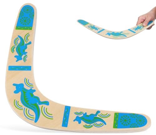 Toddmomy Bumerang aus Holz FüR Kinder, V Form Handarbeit Bumerang für Anfänger und Kinder, lustiges Outdoor-Spiel