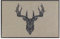 MOCAVI Mat Fußmatte Hirsch waschbar außen & innen beige 45x70cm Sauberlaufmatte Fußabtreter Motiv Country modern hochwertig