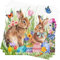 Ostern Servietten Ostern Deko Dekoration Frühling Blume Osterhase Servietten Afternoon Tea Party Servietten Frühling Geburtstag Servietten Oster Tischdeko Papierservietten Zubehör 33x33cm (40Stück)