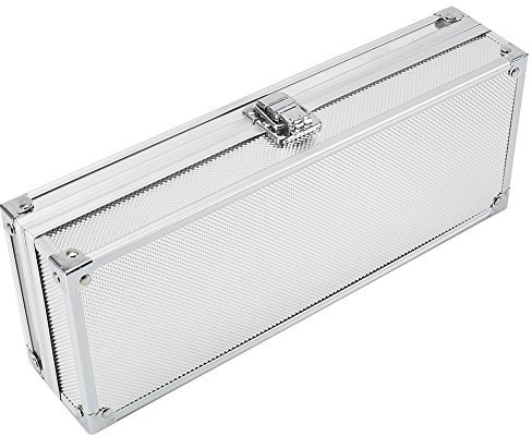 AKLOSIPY Aufbewahrungsbox für Uhren aus Aluminium mit 6 IDs – Schmuckschatulle für Uhrenaufbewahrung, Ideal für die Aufbewahrung und Präsentation von Uhren (6 Steckplätze)