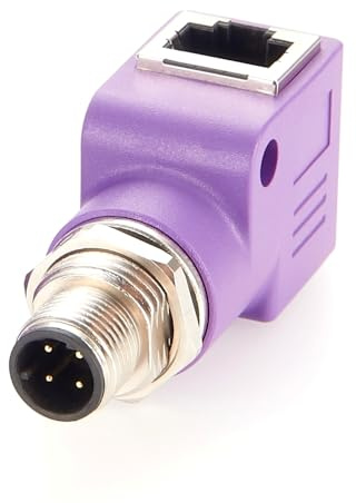 M12 4-poliger D-Code auf RJ45-Buchse, Profinet M12 auf RJ45, Panelmontage, Schottadapterbuchse, wasserdicht, industrieller Rundstecker für industrielle Automatisierung (M12-Stecker auf RJ45