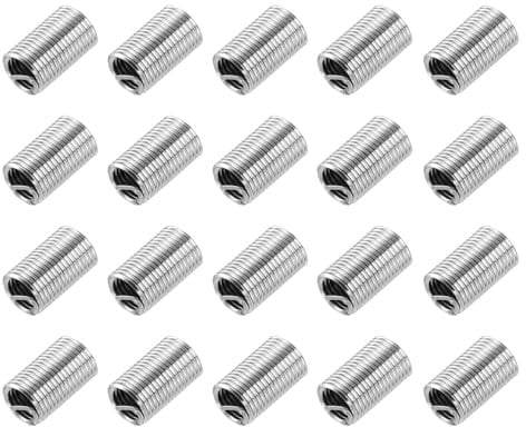 QUARKZMAN 20 Stück Drahteinsätze 1/4-28 UNF 3D(3/4) 304 Edelstahl Helikaltyp Gewindereparaturset Drahtschraubengewindehülse für mechanische Ausrüstung