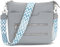 Glintify umhängetasche damen mittelgroß Graublau handtasche damen mittelgroß crossbody bag Veganes Leder mit Verstellbar Abnehmbar Breiter Gurt