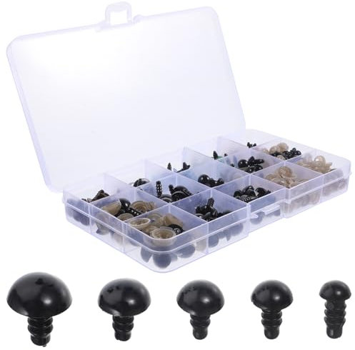 NUOBESTY 1 Schachtel Plüschpuppen-DIY-Set Augapfel Puppenmöbel Häkelaugen riesiges Gummibärchen Füllung bastelset basteln für verstopfte Augen Puppenmaterial Plastik
