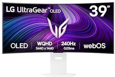 LG Ultragear™ 39GX90SA-W Ecran PC Gaming 39 - Dalle OLED résolution QHD (3440 x 1440), 1ms 240Hz, DisplayHDR™400 True Black, DCI-P3 98.5% (CIE1976), FreeSync Premium, G-Sync Compatible
