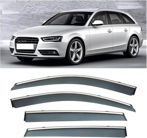 CWYLF Windabweiser für Audi A4 Avant 2011-2016, Regenschutz für Autofenster Wetterschutz Schutz Sonnenblende Autozubehör