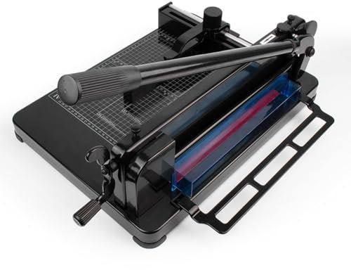 Professioneller Stapelschneider A4,Guillotine Papierschneider 400 Blatt, Heavy Duty Stapelschneider mit doppeltem Sicherheitsschutz zum Schneiden von Papier, Leder, PVC, Vliesstoffen
