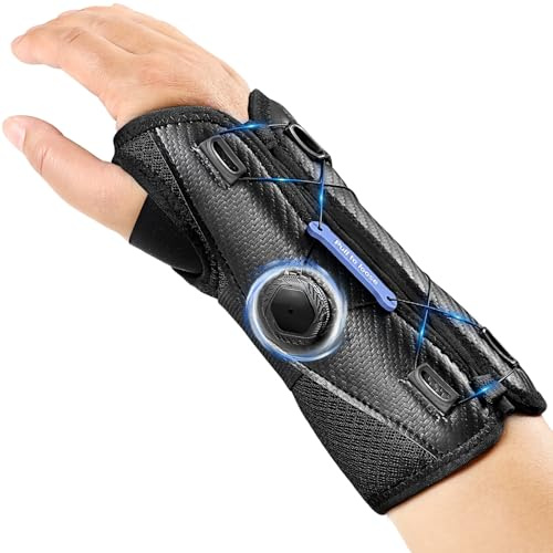 NEENCA Karpaltunnel-Handgelenkbandage für nächtliche Unterstützung, mit Knopf verstellbare Handbandage,Handgelenkschienenstütze mit Ärmeln bei Sehnenentzündung, Arthritisschmerzen,Verstauchung