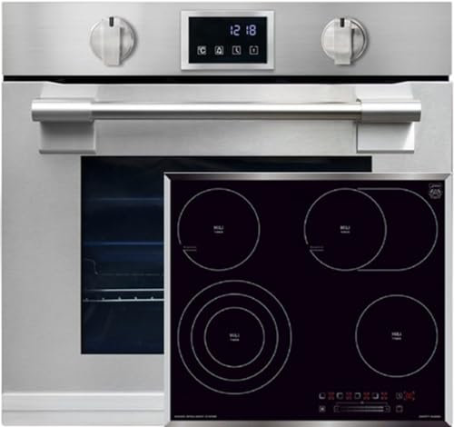 Kaiser EH 6339+KCT 6715 F Backofen-Set Autark Einbaubackofen XXL 86L, mit Pyrolyse & AirFry, Touchdisplay, Drehknebel, Elektro-Kochfeld 60 cm 4 Kochzonen, QuickHeat Zonen