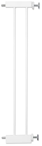 roba Anbauteil für Türschutzgitter 14 cm - Erweiterung für Tür- & Treppenschutzgitter easySafe + aus Metall - Verlängerung bis zu 110 cm - Zubehör ohne Bohren montierbar - Weiß