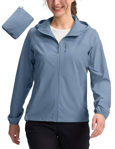 Pioneer Camp Windbreaker Damen Laufjacke Windjacke Leicht Wasserdicht Atmungsaktiven-UPF 100+ Sonnenschutz，Wasserabweisend Robust-Reisen, Laufen, Wandern