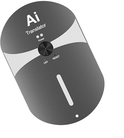 Ai-Sprachübersetzer-Gerät mit 140 plus Sprachen, unterstützt Online- und Offline-Modus, Video-Foto-Übersetzung für Reisen, Geschäftstreffen, Schwarz (Schwarz)