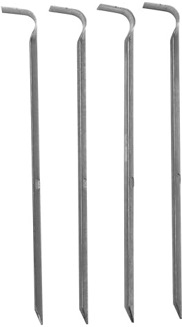 Suncast 8-Inch Metal Garden Stakes, Heavy-Duty 14-Gauge Anchors for Securing Landscape Edging, Weed Barriers, and Fencing (Pack of 4)