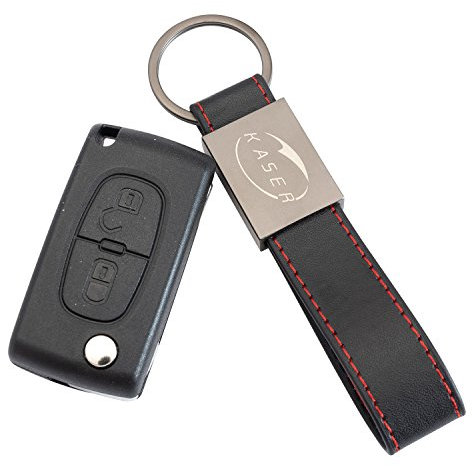 KASER Cover Guscio Scocca Chiave Telecomando 2 Tasti compatibile per Citroen C1 C2 C3 C4 C5