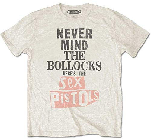 Sex Pistols The T Shirt Never Mind The Band Logo Nue offiziell Unisex Natural M