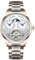 B BINGER Herren Automatik Uhren Dualzeit Clown Mondphase Ailang Serie Männer Armbanduhr (Roségold Weiß)