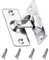 BuxiuGK 90/180 Grados Pestillo de La Puerta de bolsill 304 Acero Inoxidable,Corredera Corredera Interior con 4 Tornillos para cercas de madera Casa Dormitorios Jardín Baños,Plata