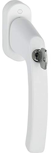 Hoppe 11715905 Fenstergriff LIÈGE-Secu100-Sperrzylinder, VK 7 x 32, weiß,