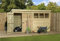 EMS Retail Empire 1500 Pent Garden Shed 12X5 SHIPLAP T&G PRESSURE TREATED DOOR LEFT WITH WINDOWS