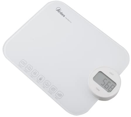 Ardes AR1PABFC ENERGA, Bilancia da Cucina Senza Batteria in Vetro Pesa Alimenti No Pile Peso Max 5 kg
