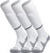 APTESOL Knielang Fußballsocken Kinder Jugend Erwachsene Lang Sportsocken Kissen Atmungsaktiv Soccer Trainingssocke (3-Paar Weiß-B, EU 28-32)