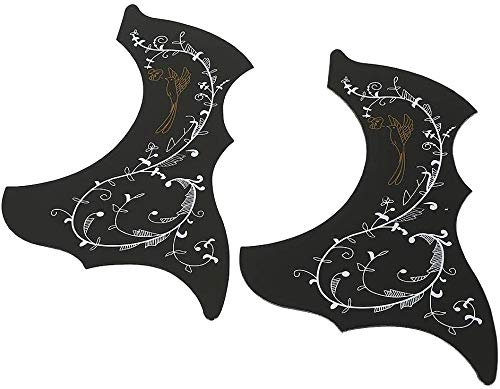 2 Stück Gitarren Schlagbrett, Anti-Scratch Gitarre Pickguard Selbstklebender Pick Guard Aufkleber für Akustikgitarrenteile(ZURÜCK)