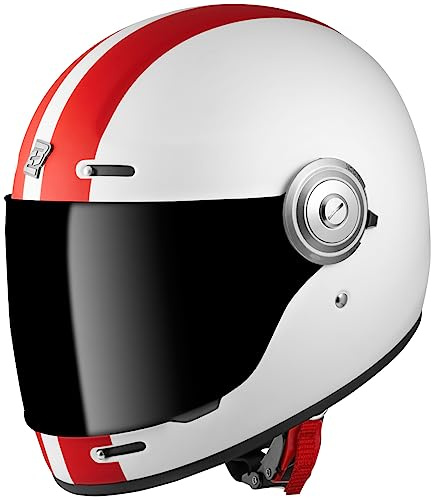 Bogotto V135 D-R2 Helm, weiß matt/rot, XL